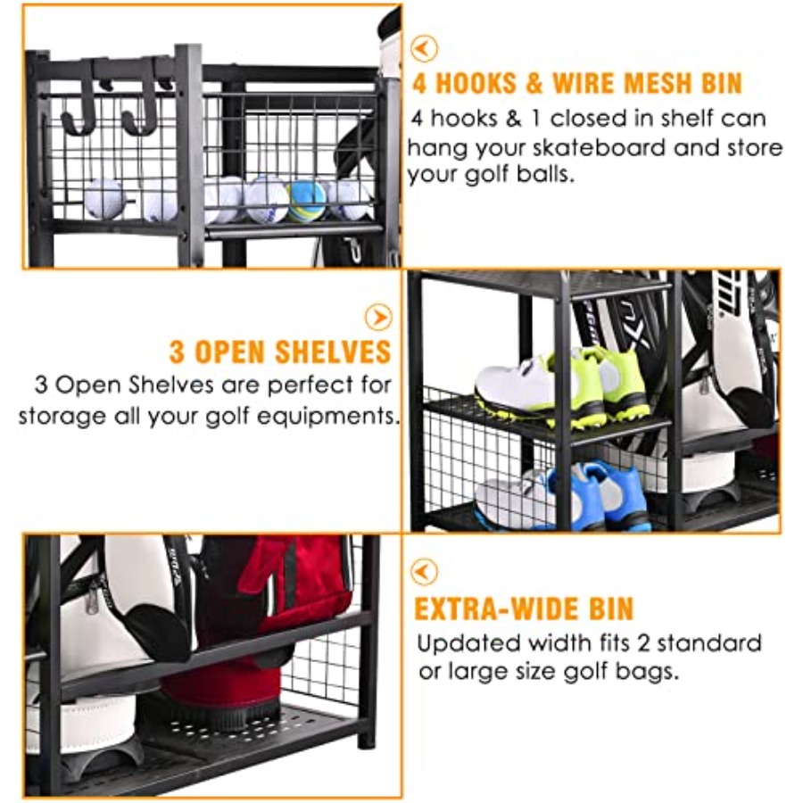 Golf Bag Garage Storage Organi - Golf Equipment Garage Organizer review and price