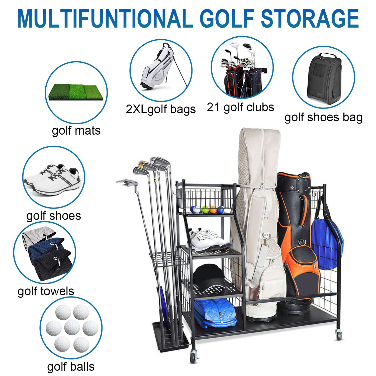 Golf Bag Storage Garage Organi - Golf Equipment Garage Organizer review and price