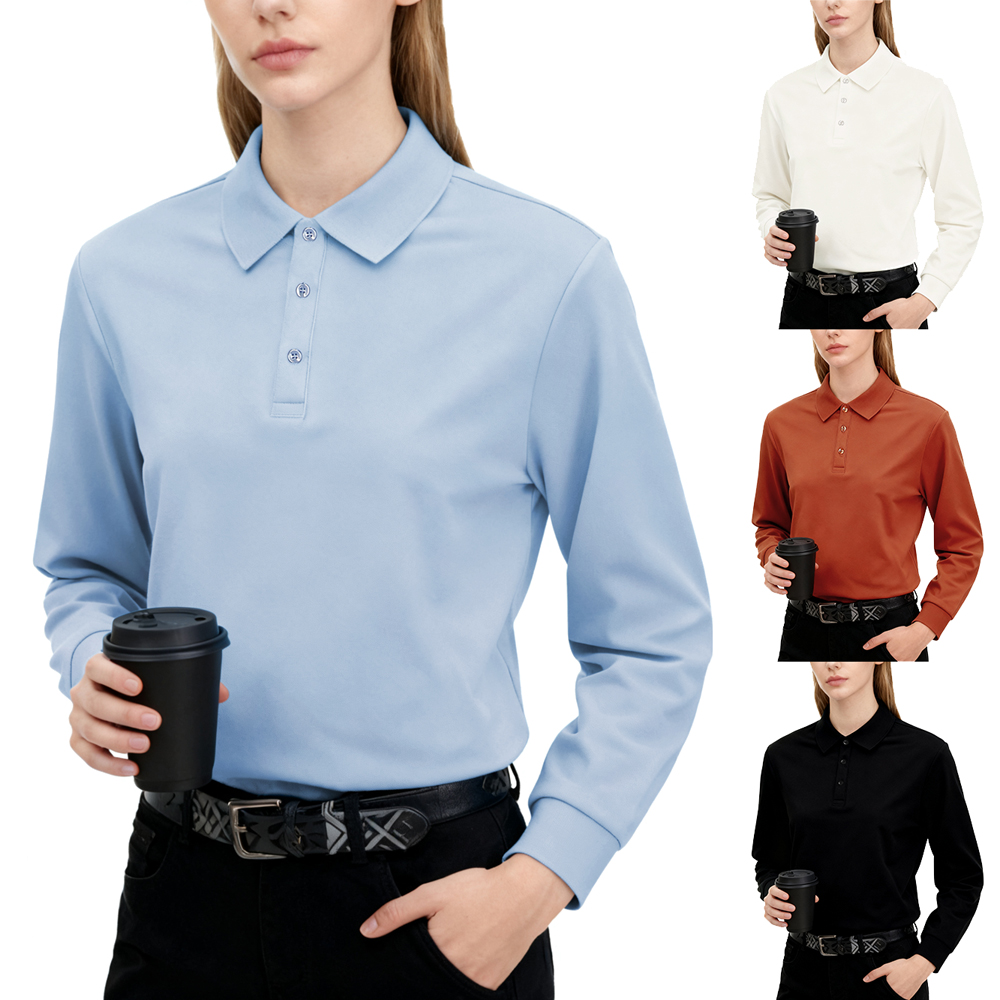 Solid Polo Shirts Womens Long  - Golf Equipment For Women review and price