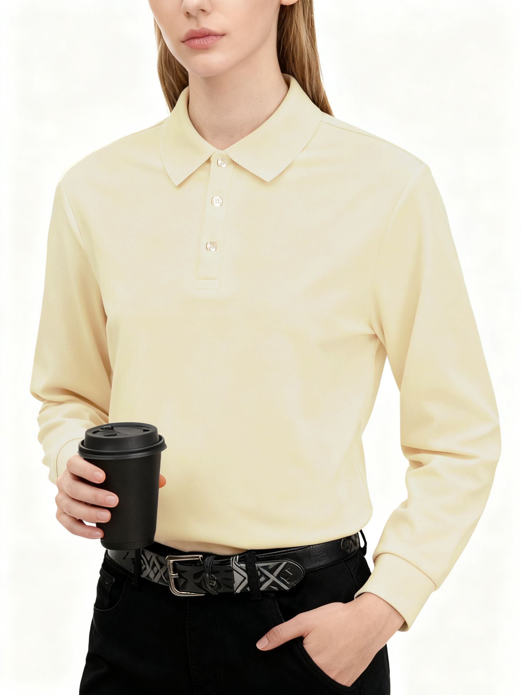 Solid Polo Shirts Womens Long  - Golf Equipment For Women review and price