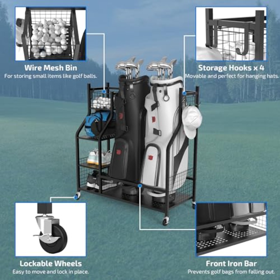 Golf Bag Storage Garage Organi - Golf Equipment Garage Organizer review and price