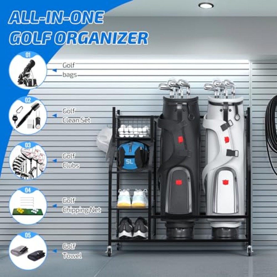 Golf Bag Storage Garage Organi - Golf Equipment Garage Organizer review and price