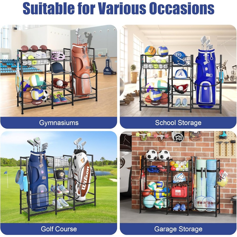 Golf Bag Stand Garage Storage  - Golf Equipment Garage Organizer review and price