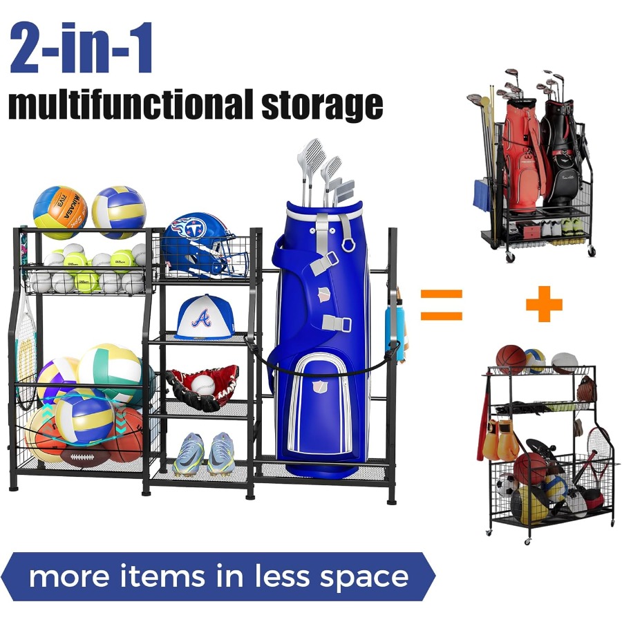 Golf Bag Stand Garage Storage  - Golf Equipment Garage Organizer review and price