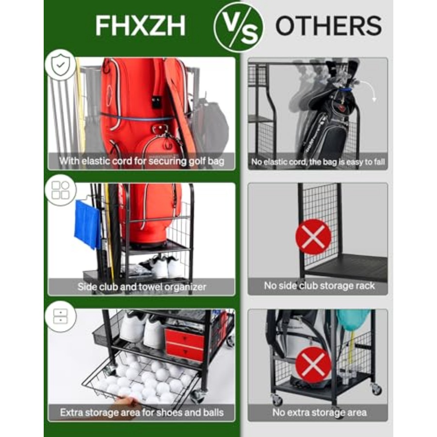 Golf Bags Storage Garage Organ - Golf Equipment Garage Organizer review and price