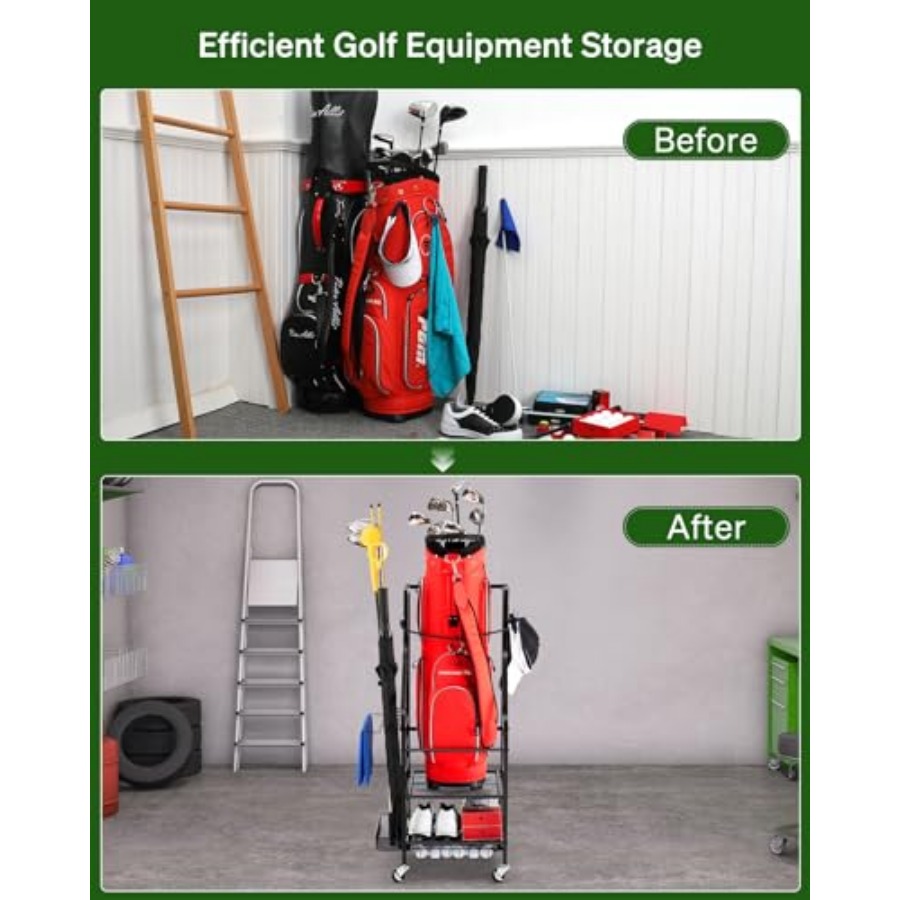 Golf Bags Storage Garage Organ - Golf Equipment Garage Organizer review and price