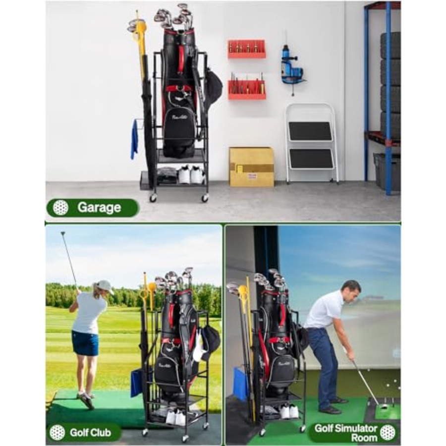 Golf Bags Storage Garage Organ - Golf Equipment Garage Organizer review and price