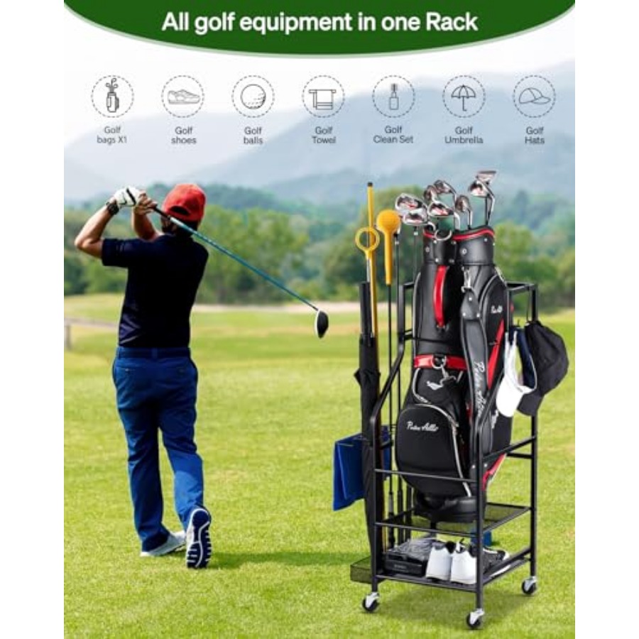 Golf Bags Storage Garage Organ - Golf Equipment Garage Organizer review and price