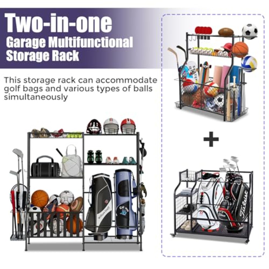 Sports Equipment Organizer Hea - Golf Equipment Garage Organizer review and price
