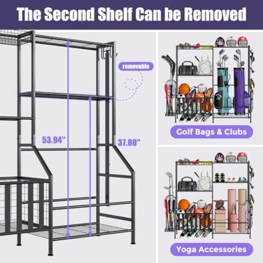 Sports Equipment Organizer Hea - Golf Equipment Garage Organizer review and price