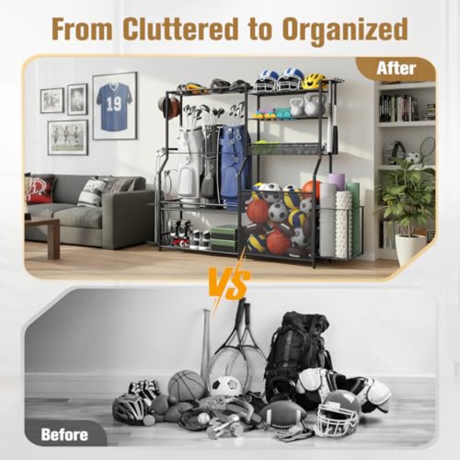 Garage Sports Equipment Organi - Golf Equipment Garage Organizer review and price