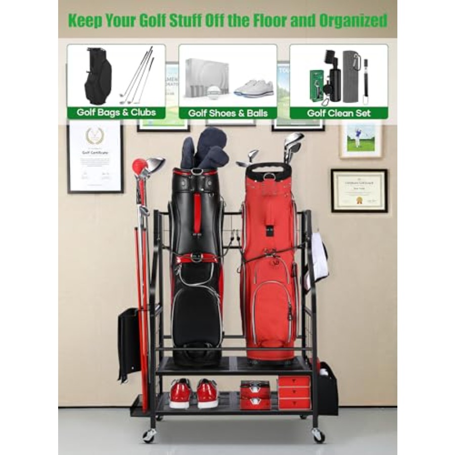Golf Bag Storage Garage Organi - Golf Equipment Garage Organizer review and price