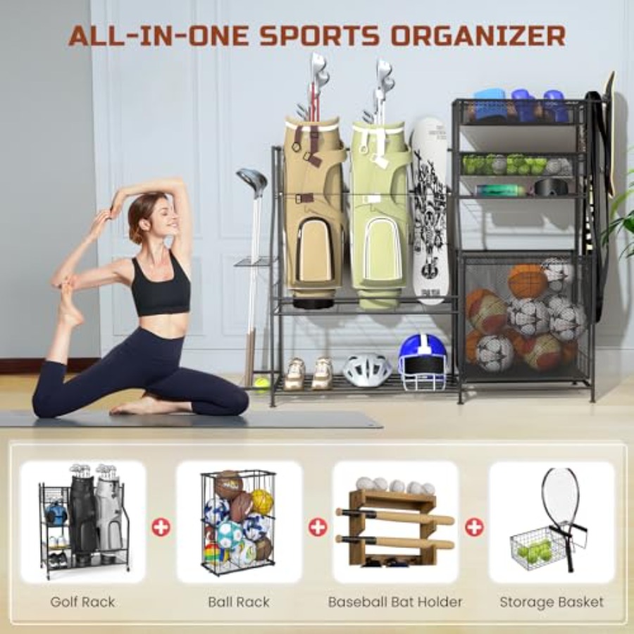 Garage Sports Equipment Organi - Golf Equipment Garage Organizer review and price
