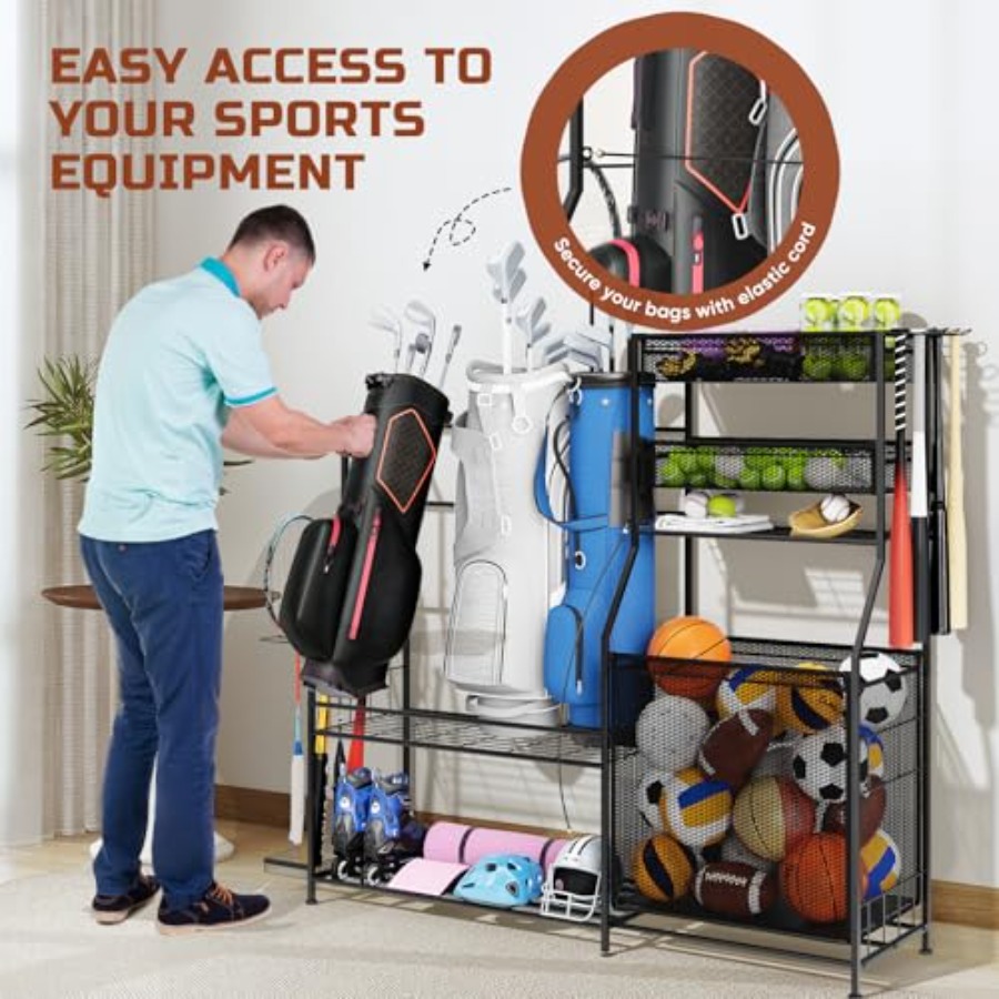 Garage Sports Equipment Organi - Golf Equipment Garage Organizer review and price